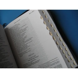 Biblia Tysiąclecia-Oprawa skóra czarna na suwak,paginatory.Format standard.Pallottinum